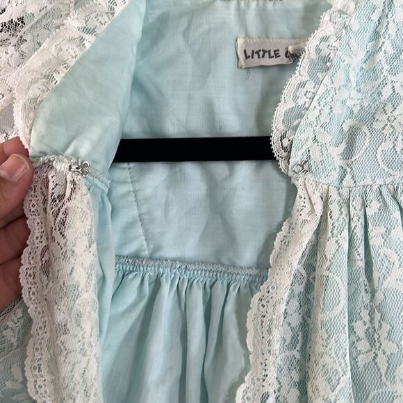 Vintage Light Blue Lace Toddler Cloak Coat 3T - Picture 6 of 13